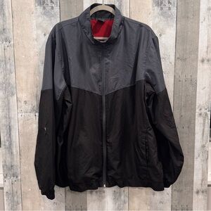 STARTER Athletic Two-tone Black and Gray Windbreaker Jacket Size XL 46 48